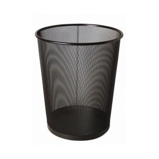Papelera de rejilla de metal pintado