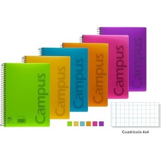 Campus A5 Espiral Tapa Plástico  90Gr 80 Hojas