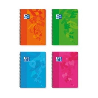 Cuaderno OXFORD T. Folio tapa polipropileno cuadros 4x4 80 hojas 90 gr