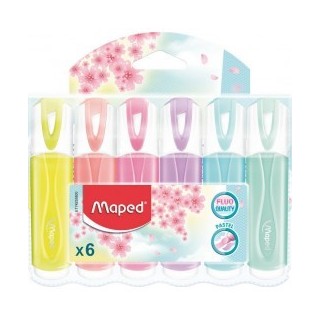Marcador Maped pastel 6 unidades.