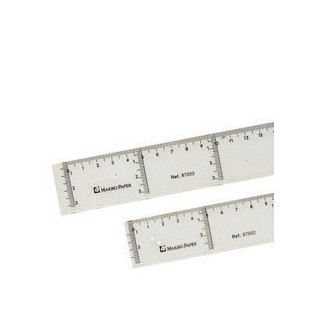 Reglas plástico transparente rígida.