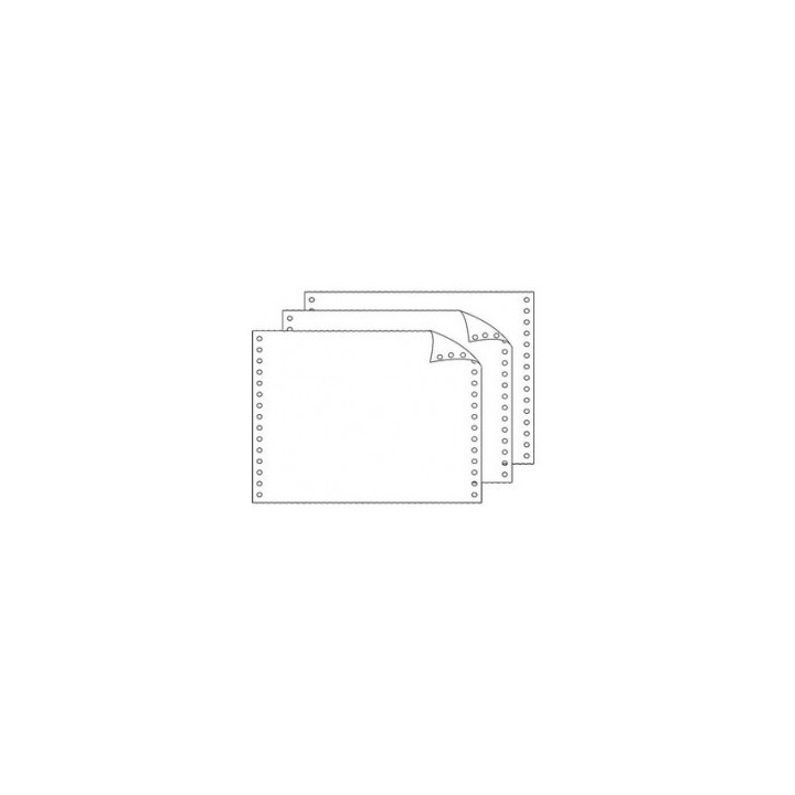 Papel continuo 8 x 11.4 x 3 copias. Tres Colores: Blanco , amarillo, rosa Caja 2000 juegos.