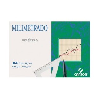 Bloc Papel Milimetrado encolado a 1 lado Guarro A-4