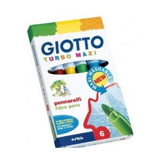 Rotuladores Giotto Turbo Maxi 6 rotuladores.
