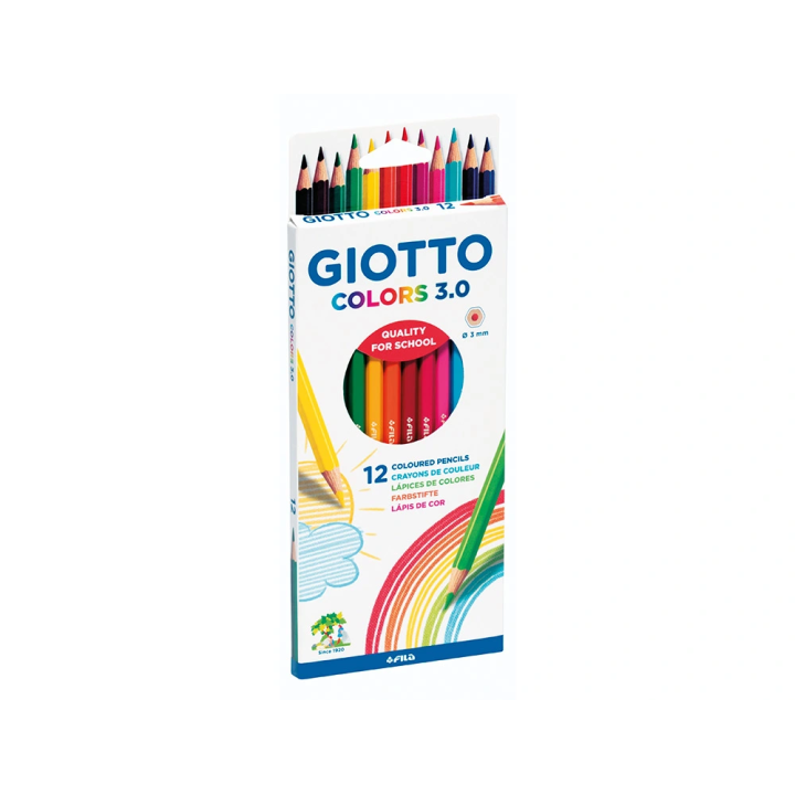 LAPIZ GIOTTO COLORS 3,0 12 COLORES SURTIDOS