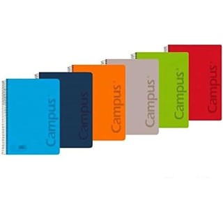 Cuadernos Libretas Espiral Tapa Plástico Polipropileno A4 90 gramos 80 Hojas