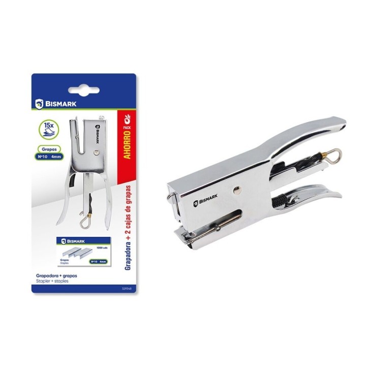 GRAPADORA BISMARK MINI TENAZA + 2000 GRAPAS.15 HJ