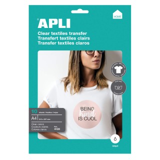 Papel transfer A4 prendas blancas 10 hojas