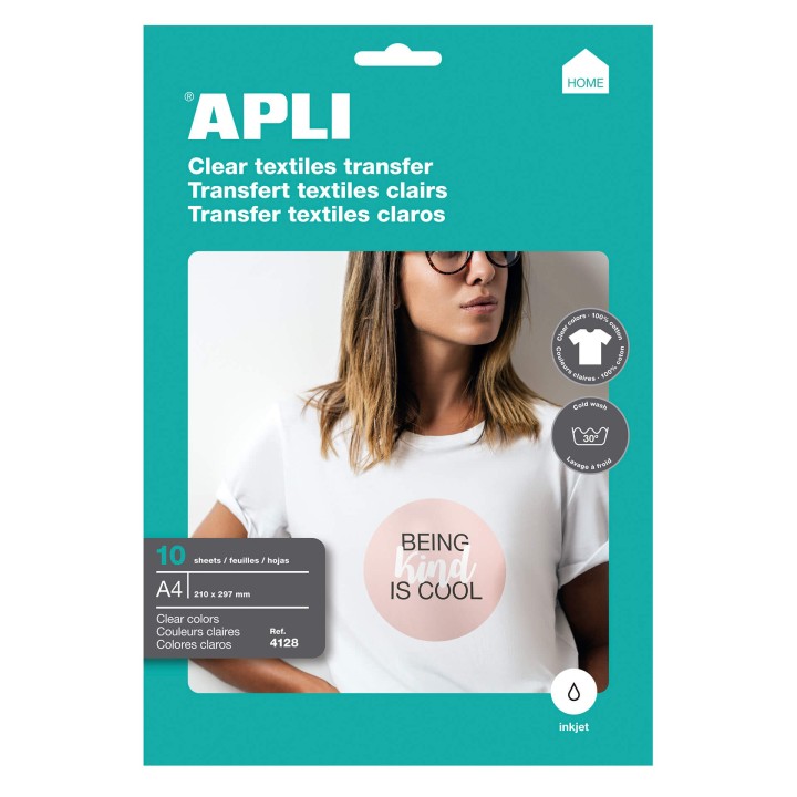 Papel transfer A4 prendas blancas 10 hojas