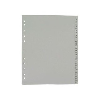 Índice numérico polipropileno del 1 al 31